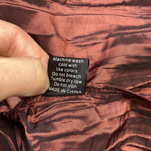 Noelle Burgundy Crinkled Tunic Jacket Size 8/10 - Picture 6 of 9